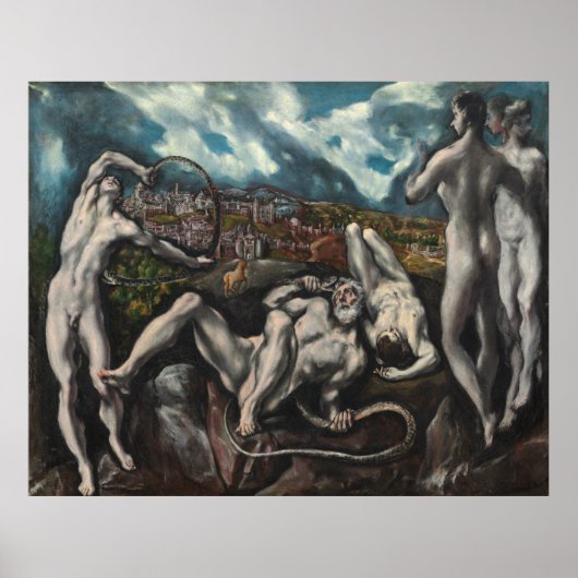 Laocoon door El Greco Poster (Voorkant)