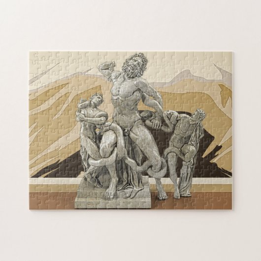 Laocoon en z'n zons ancient sculpture legpuzzel (Horizontaal)