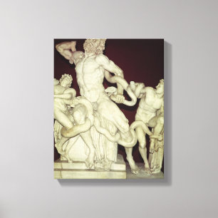Laocoon, Hellenistisch origineel, 1e eeuw Canvas Afdruk