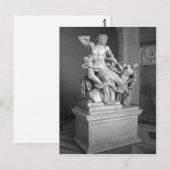 Laocoon Sculpture in het Vaticaan Museum in Rome.  Briefkaart (Voorkant / Achterkant)