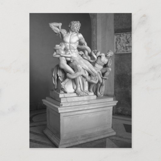 Laocoon Sculpture in het Vaticaan Museum in Rome.  Briefkaart (Voorkant)