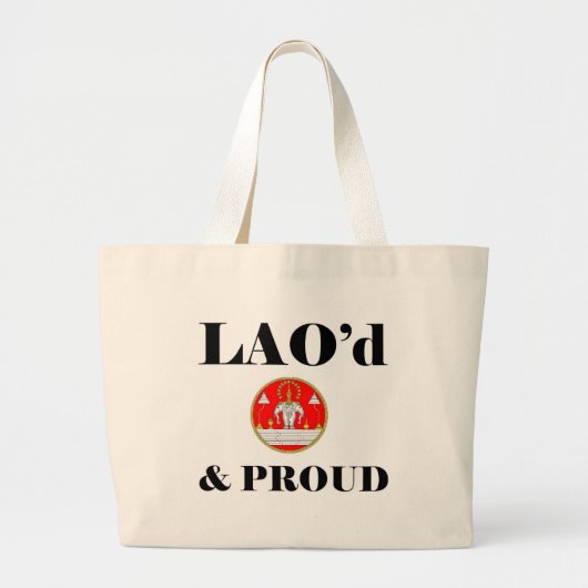 LAO'd & PROUD Beach Bag Grote Tote Bag (Voorkant)