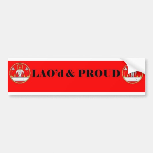 LAO'd & PROUD Bumpersticker (Voorkant)