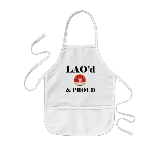 LAO'd & PROUD Kinder Apron Schort (Voorkant)
