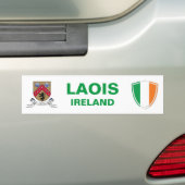 Laois Ireland Crest en Irish Flag Bumpersticker (Op auto)