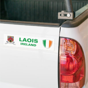 Laois Ireland Crest en Irish Flag Bumpersticker