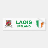 Laois Ireland Crest en Irish Flag Bumpersticker (Voorkant)
