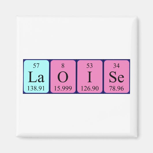 Laoise periodiek table name magnet (Voorkant)