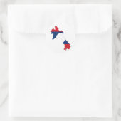 laos country flag map form silhouette symbol ronde sticker (Tas)