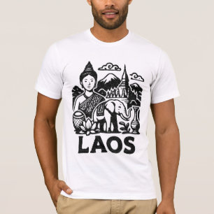 laos cultureel ontwerp t-shirt