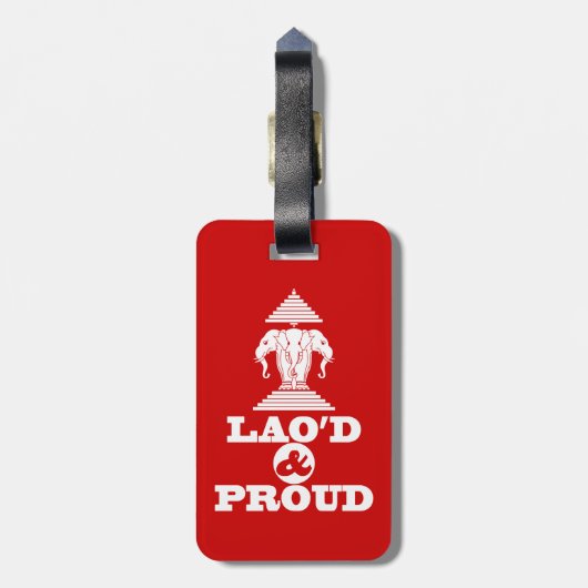 LAO'S D & PROUD BAGAGELABEL (Achterkant verticaal)