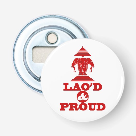 LAO'S D & PROUD BUTTON FLESOPENER (Voorkant)