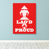 LAO'S D & PROUD CANVAS AFDRUK (Insitu (Houten vloer))