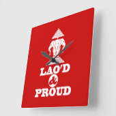 LAO'S D & PROUD VIERKANTE KLOK (Hoek)