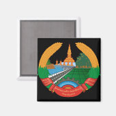 laos embleem magneet (Voorkant / Achterkant)
