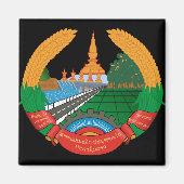 laos embleem magneet (Voorkant)