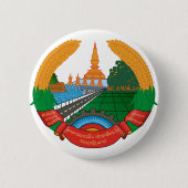 laos embleem ronde button 5,7 cm (Voorkant)