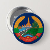 laos embleem ronde button 7,6 cm (Voorkant /achterkant)