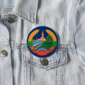 laos embleem ronde button 7,6 cm (In situ)