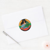 laos embleem ronde sticker (Envelop)