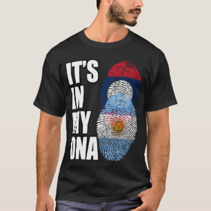 Laos en Argentijnse mix DNA erfgoed vlag T-shirt