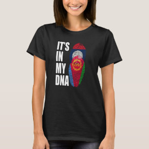 Laos en Eritrese mix DNA erfgoed vlag T-shirt