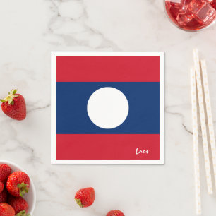 Laos en Laos Vlag partij mode / sportfans Servet