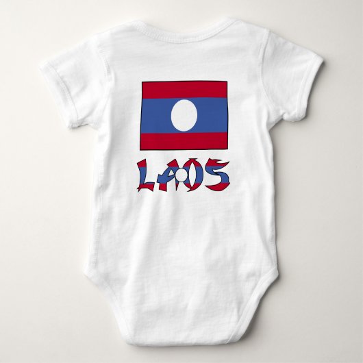 Laos en Laotiaanse vlag Romper (Achterkant)