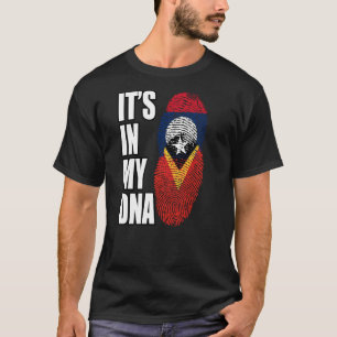 Laos en Timorese mix DNA erfgoed vlag T-shirt
