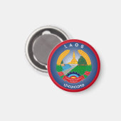 Laos Erfgoed Embleem Magneet (Voorkant / Achterkant)