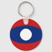 Laos Fisheye Flag Sleutelhanger (Voorkant)
