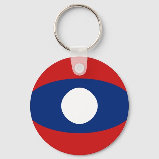 Laos Fisheye Flag Sleutelhanger (Voorkant)
