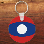Laos Fisheye Flag Sleutelhanger (Voorkant)