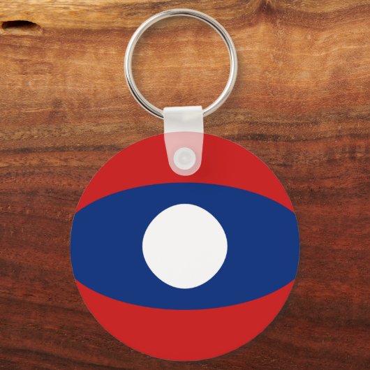Laos Fisheye Flag Sleutelhanger (Voorkant)