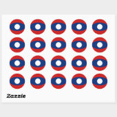 Laos Fisheye Vlag Sticker (Vel)