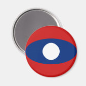 Laos Fisheye Vlagmagneet Magneet (Voorkant / Achterkant)