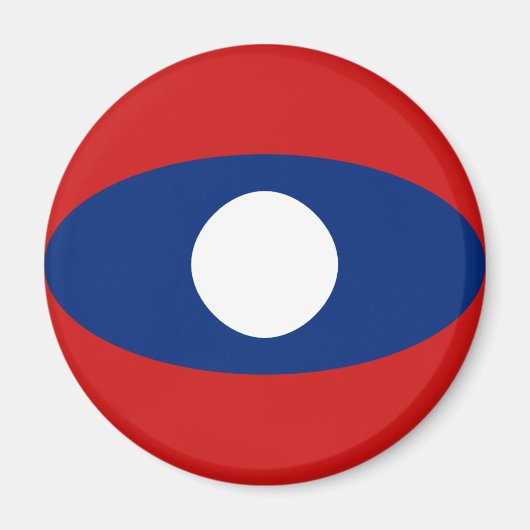 Laos Fisheye Vlagmagneet Magneet (Voorkant)