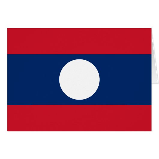 Laos Flag (Voorkant Horizontaal)
