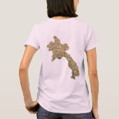 Laos Flag and Map Dk T-Shirt (Achterkant)