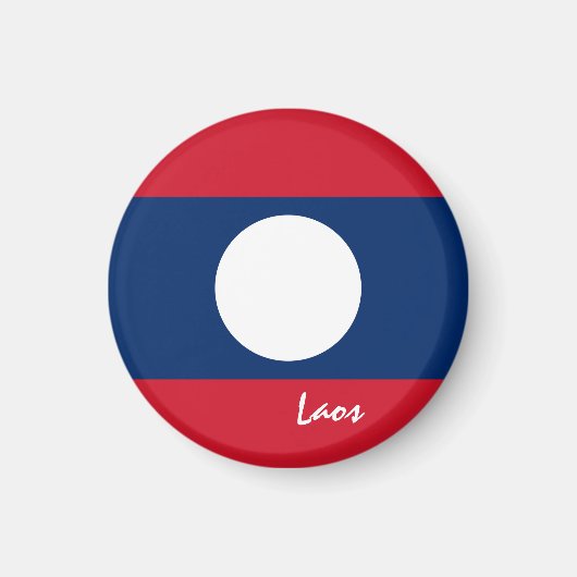 Laos flag & Asia - reis-/sportfans Magneet (Voorkant)
