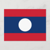 Laos Flag Briefkaart (Voorkant)