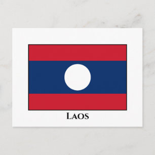 Laos Flag Briefkaart