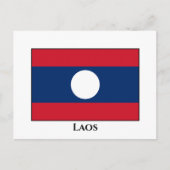 Laos Flag Briefkaart (Voorkant)