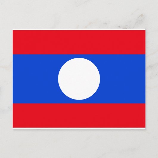 Laos Flag Briefkaart (Voorkant)