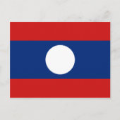 Laos Flag Briefkaart (Voorkant)