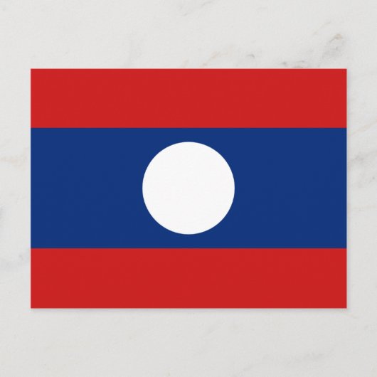 Laos Flag Briefkaart (Voorkant)