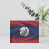 Laos Flag Briefkaart (Staand voorkant)