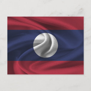 Laos Flag Briefkaart