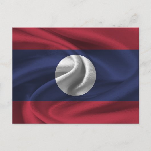 Laos Flag Briefkaart (Voorkant)