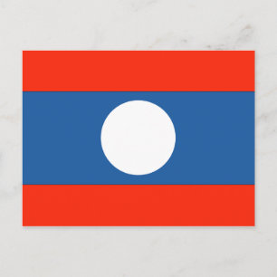 Laos Flag Briefkaart